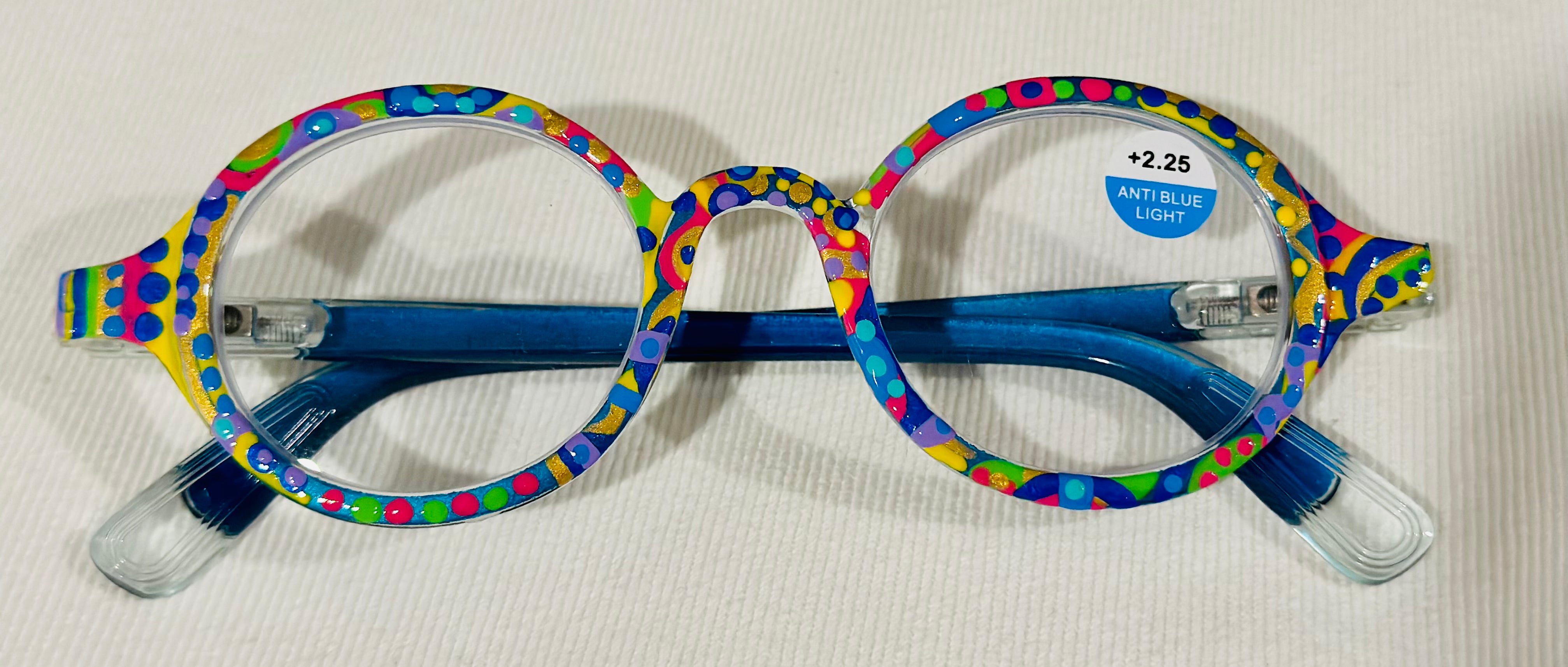 Hand Painted Reading Glasses 2.25 magnification
