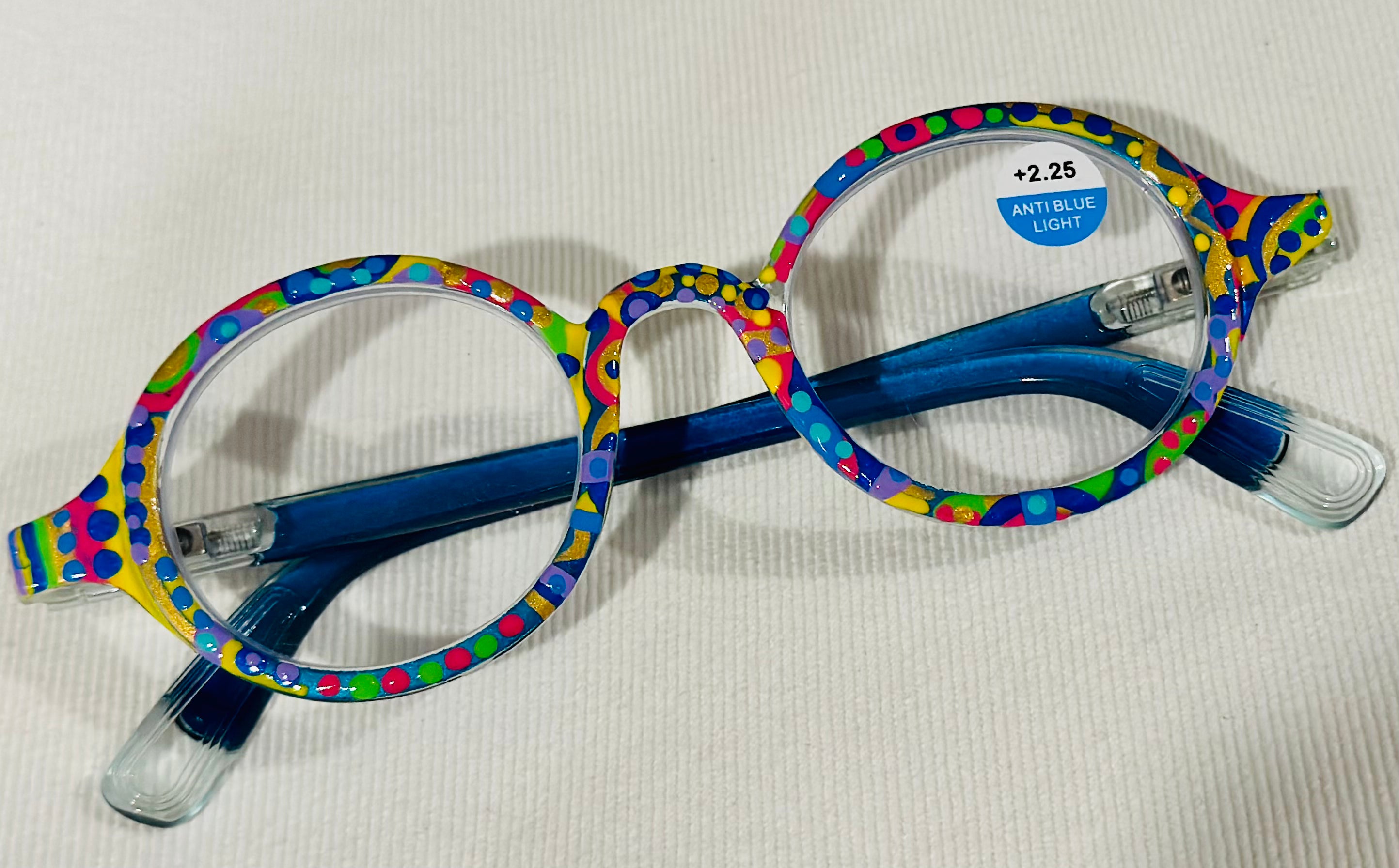 Hand Painted Reading Glasses 2.25 magnification