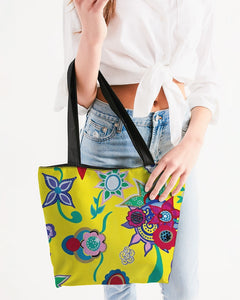Blooming Beauty Canvas Zip Tote