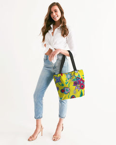 Blooming Beauty Canvas Zip Tote