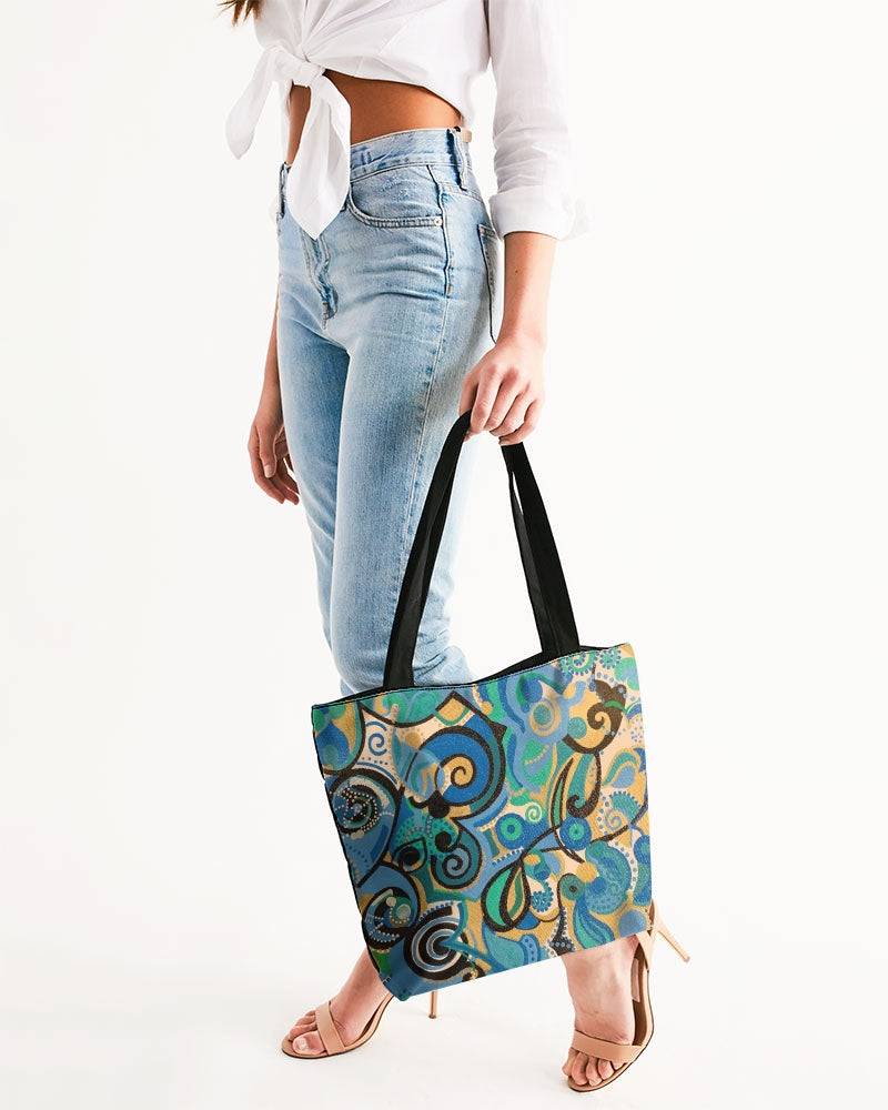 Imperfectly Perfect Canvas Zip Tote
